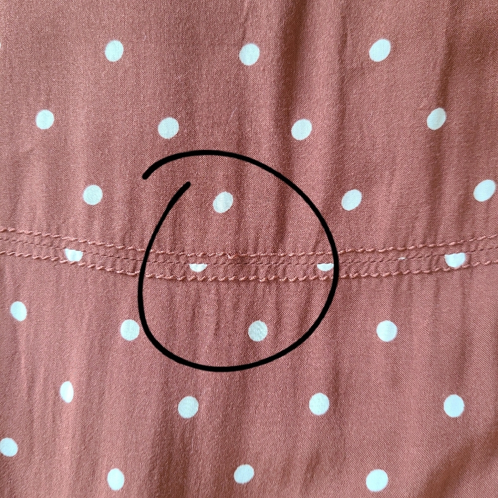 Anthropologie Rust Polka Dot Midi Dress - Picture 12 of 16
